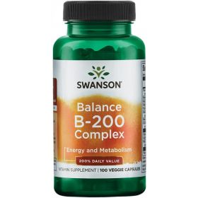 Balance B-200 Complex Swanson (витамины B) - 100 вег.капсул